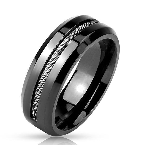 SILVEGO – RRC4104M – Dames en Heren Roestvrij Staal Ring Trouwring van Chirurgisch Staal 316L SILVEGO – RRC4104M – Dames en Heren Roestvrij Staal Ring Trouwring van Chirurgisch Staal 316L