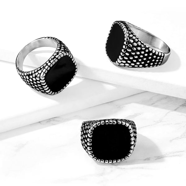 Norganic Plenum WrinkleDirectEssence セット Dex - Zilveren zegelring met zwarte inleg | Moorell