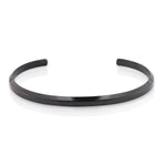 Hoop - Zwarte dames en heren armband met strakke afwerking - Moorell