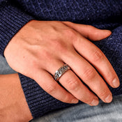 Chain - Zilveren heren ring met kettingmotief - Moorell