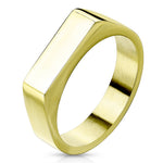 Icon - Gouden matte zegelring voor dames en heren - Moorell