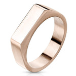 Icon - Roségouden matte zegelring voor dames en heren - Moorell