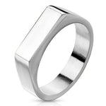 Icon - Zilveren matte zegelring voor dames en heren - Moorell