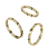Maze - Minimalistische gouden dames en heren ring - Moorell