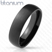 Brush - Zwarte dames en heren ring van titanium met geborstelde look - Moorell